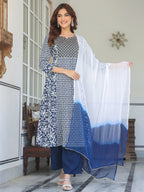 Janasya Dark Rayon Floral A-Line Kurta Set - Distacart