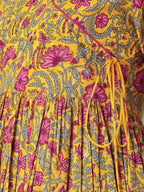Janasya Bright Cotton Floral Angrakha Kurta Set - Distacart