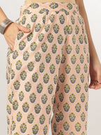 Janasya Light Cotton Floral A-Line Kurta Set - Distacart