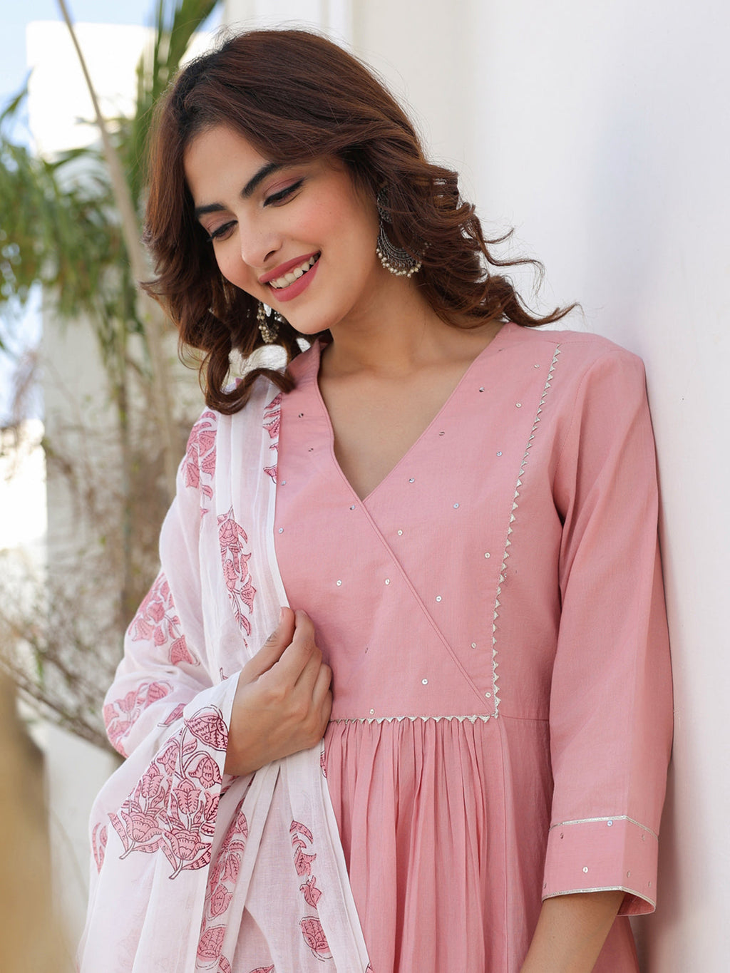 Janasya Light Cotton Embellished A-Line Kurta Set - Distacart