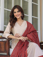 Janasya Light Cotton Solid A-Line Kurta Set - Distacart