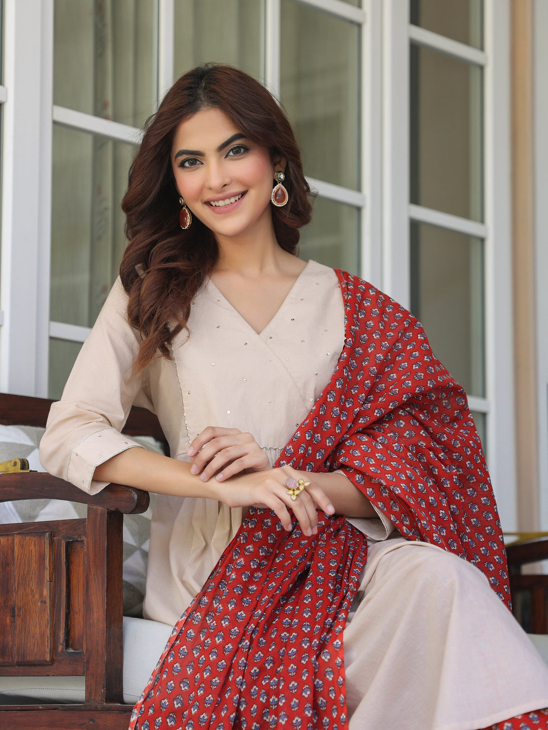 Janasya Light Cotton Solid A-Line Kurta Set - Distacart