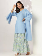Janasya Light Rayon Solid Straight Kurta Set - Distacart