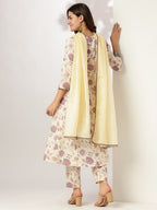Janasya Light Cotton Floral Anarkali Kurta Set - Distacart