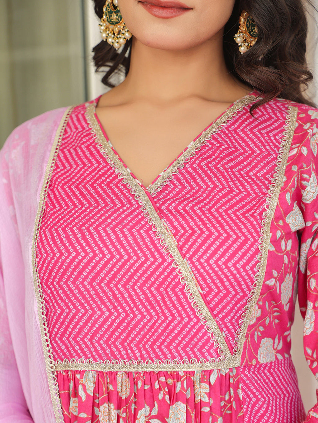 Janasya Bright Cotton Floral A-Line Kurta Set - Distacart