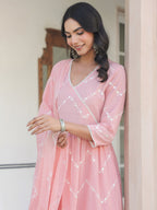 Janasya Light Cotton Embroidered A-Line Kurta Set - Distacart