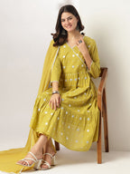 Janasya Bright Cotton Embroidered Angrakha Kurta Set - Distacart