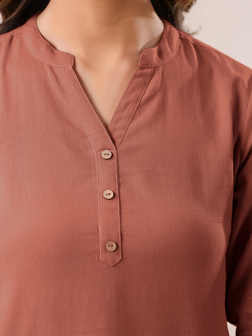 Janasya Dark Cotton Solid A-Line Top - Distacart
