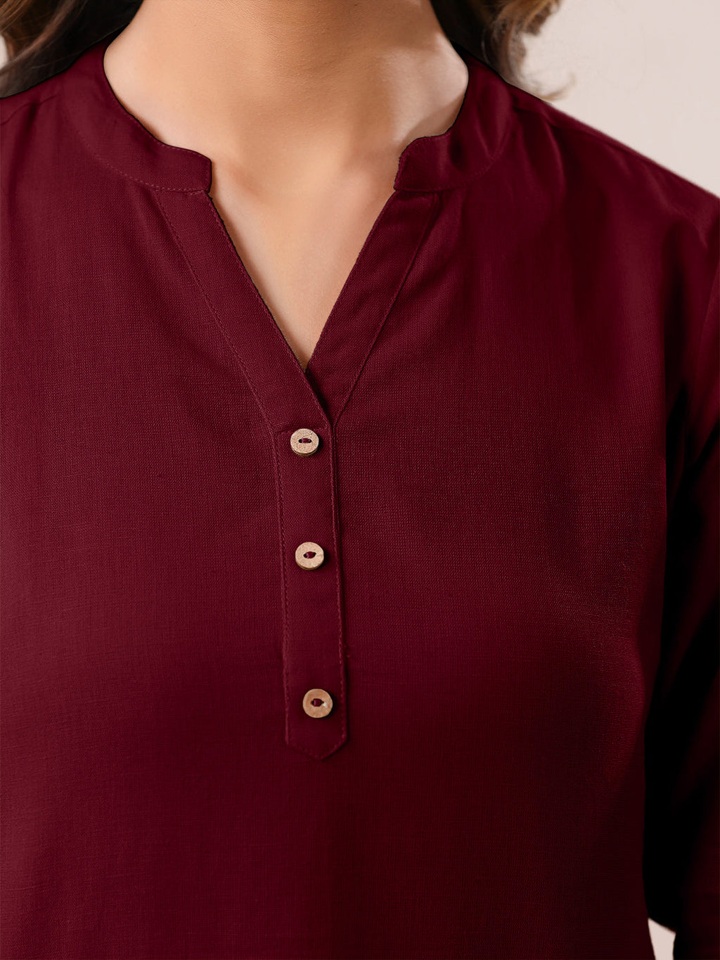 Janasya Dark Cotton Solid Straight TOP - Distacart