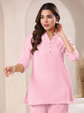Janasya Light Cotton Solid A-Line Top - Distacart