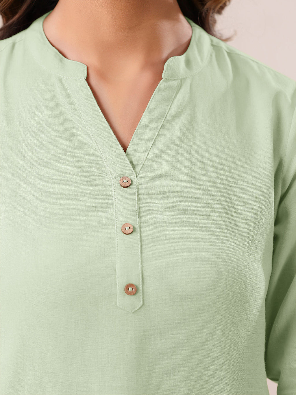 Janasya Light Cotton Solid Straight Top - Distacart