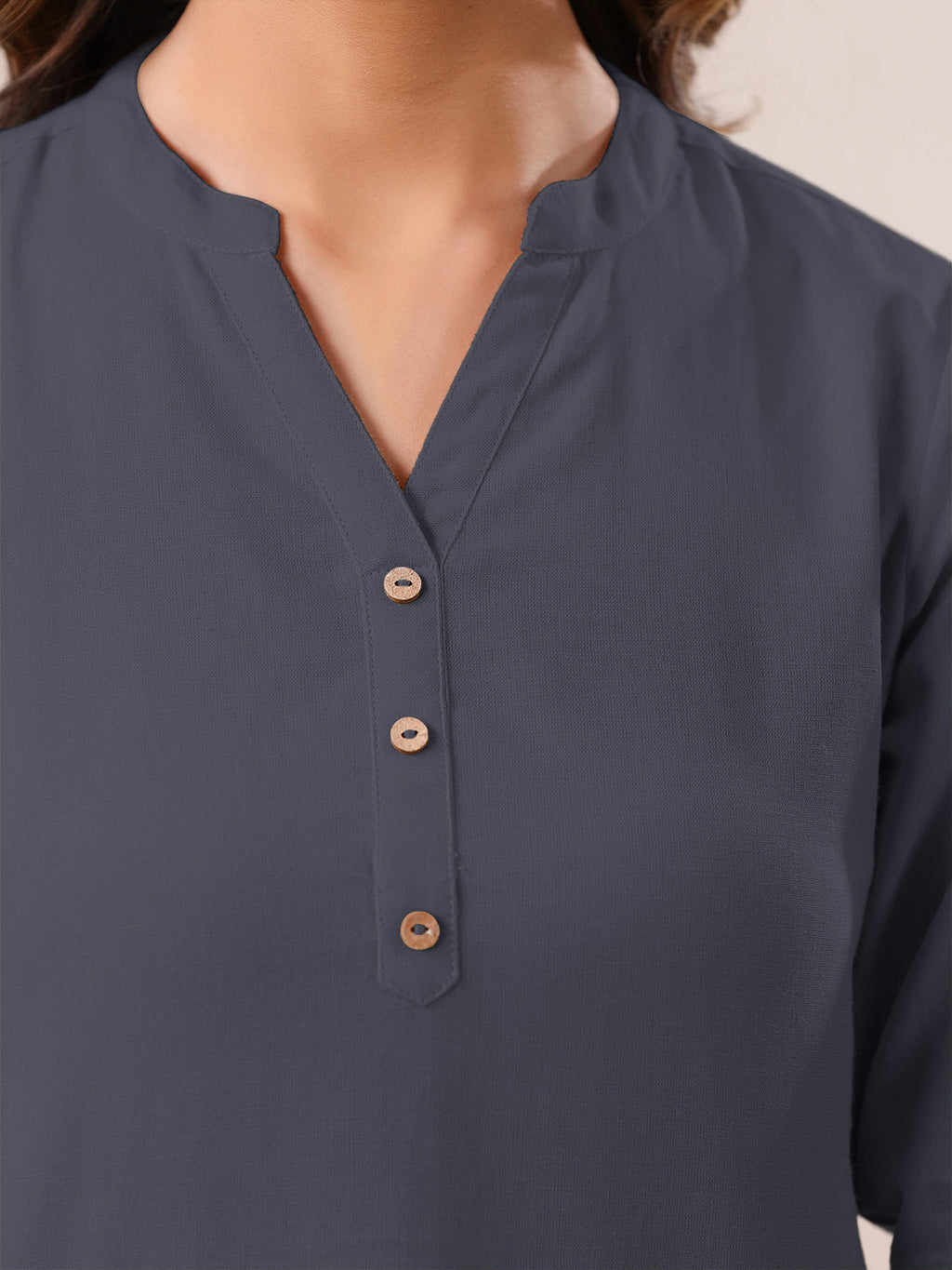 Janasya Light Cotton Solid A-Line Top - Distacart