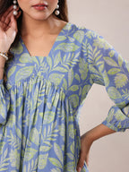 Janasya Bright Georgette Tropical A-Line Tunic - Distacart