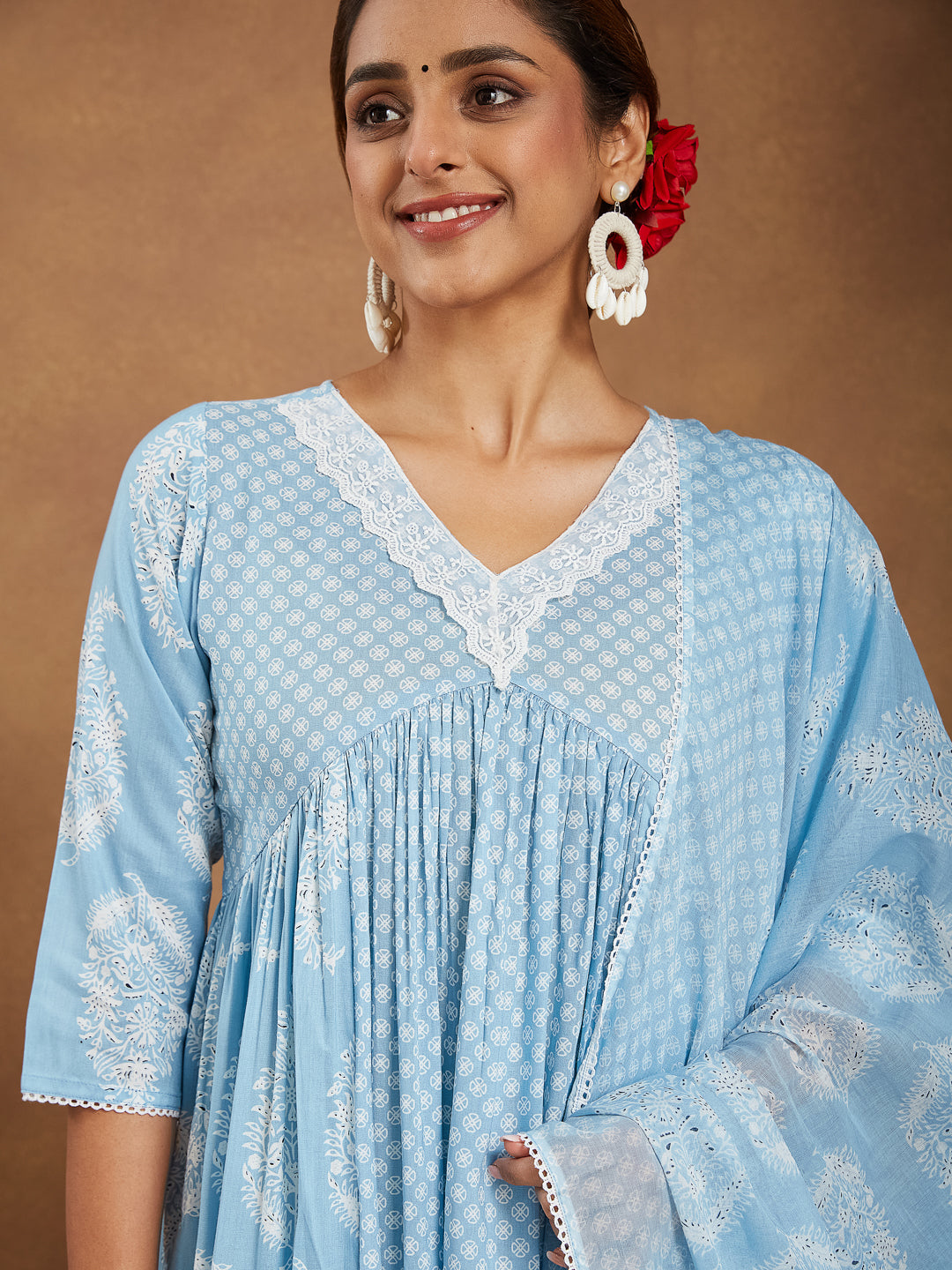Janasya Light Rayon Ethnic Motifs A-Line Kurta Set - Distacart