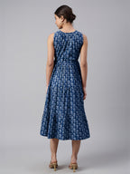 Janasya Bright Cotton Floral Tiered Dress - Distacart