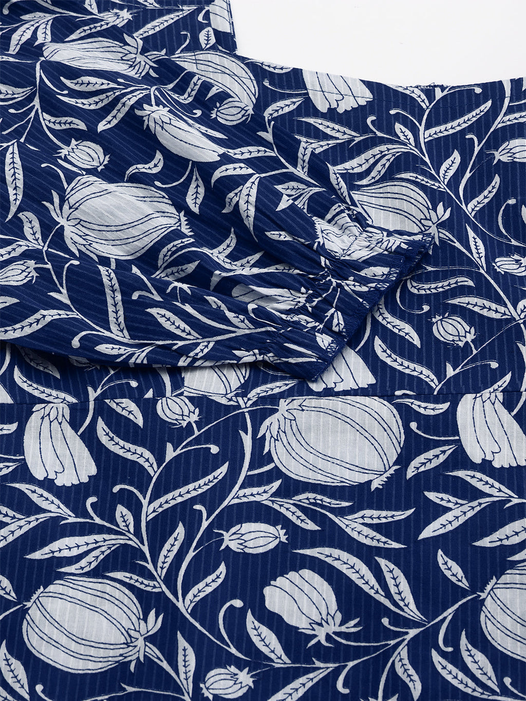 Janasya Dark Cotton Floral A-Line Dress - Distacart