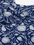 Janasya Dark Cotton Floral A-Line Dress - Distacart