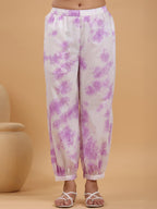Janasya Bright Cotton Tie & dye Straight Kurta Set