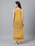 Janasya Bright Cotton Floral Straight Kurta Set