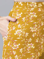 Janasya Bright Cotton Floral Straight Kurta Set