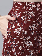 Janasya Bright Cotton Floral A-Line Kurta Set