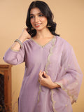 Janasya Light Chanderi Solid Straight Kurta Set