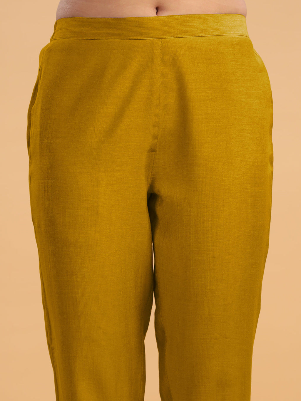 Janasya Light Chanderi Solid Straight Kurta Set