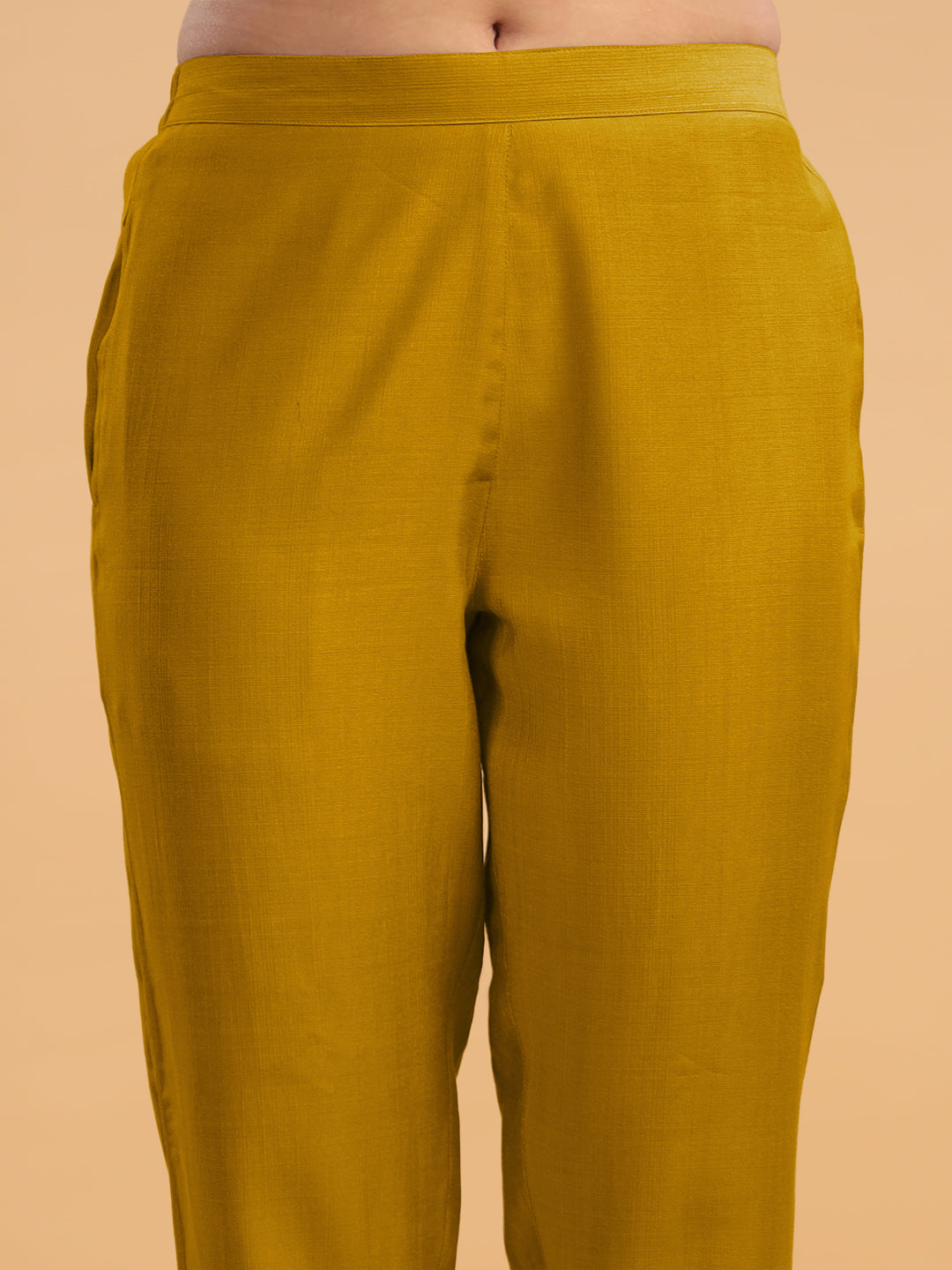 Janasya Light Chanderi Solid Straight Kurta Set
