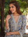 Janasya Light Cotton Floral Straight Kurta Set