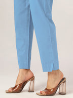 Janasya Light Cotton Solid A-Line Top & Bottom Set