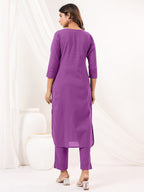Janasya Light Cotton Solid Straight Kurta Set