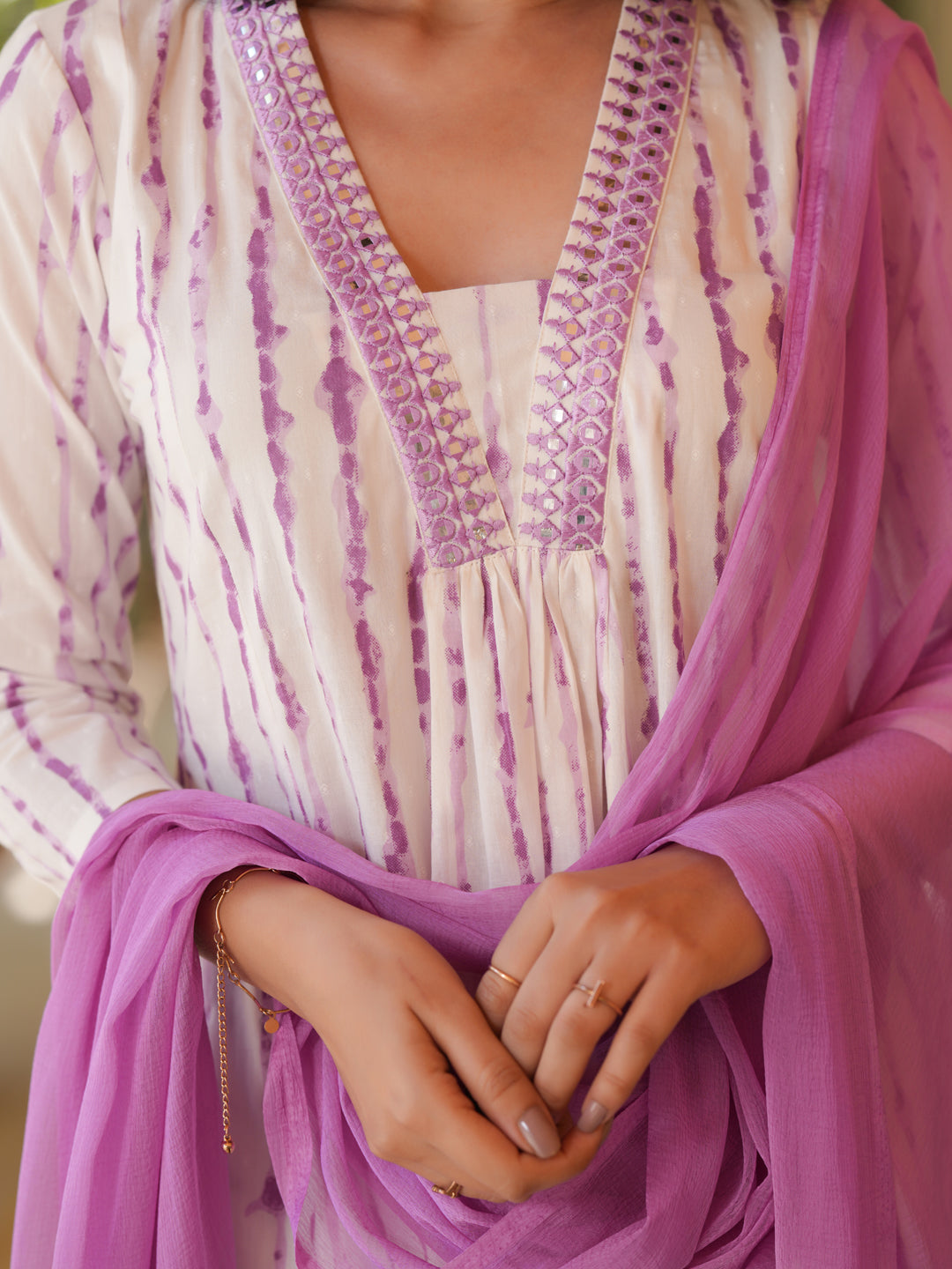Janasya Light Cotton Tie & dye A-Line Kurta Set - Distacart