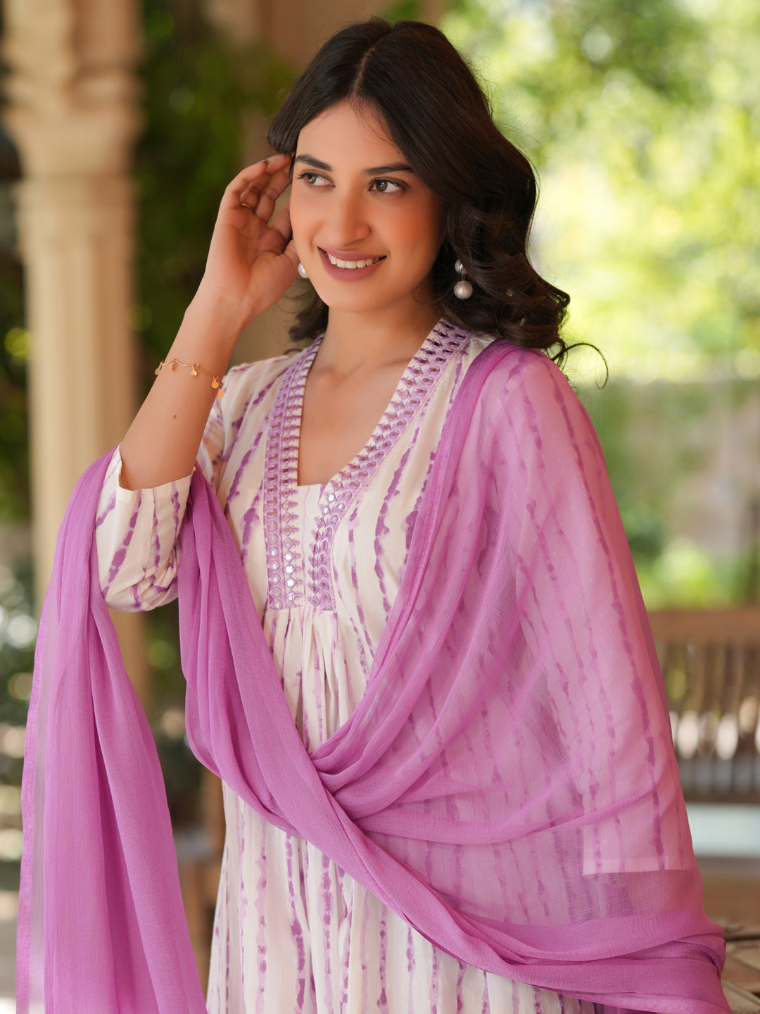 Janasya Light Cotton Tie & dye A-Line Kurta Set - Distacart