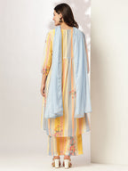 Janasya Light Georgette Embroidered A-Line Kurta Set