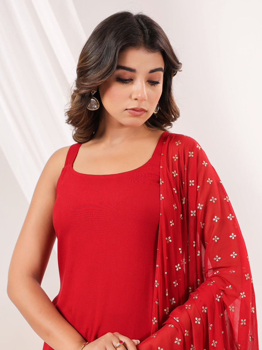 Janasya Dark Rayon Solid Straight Kurta Set