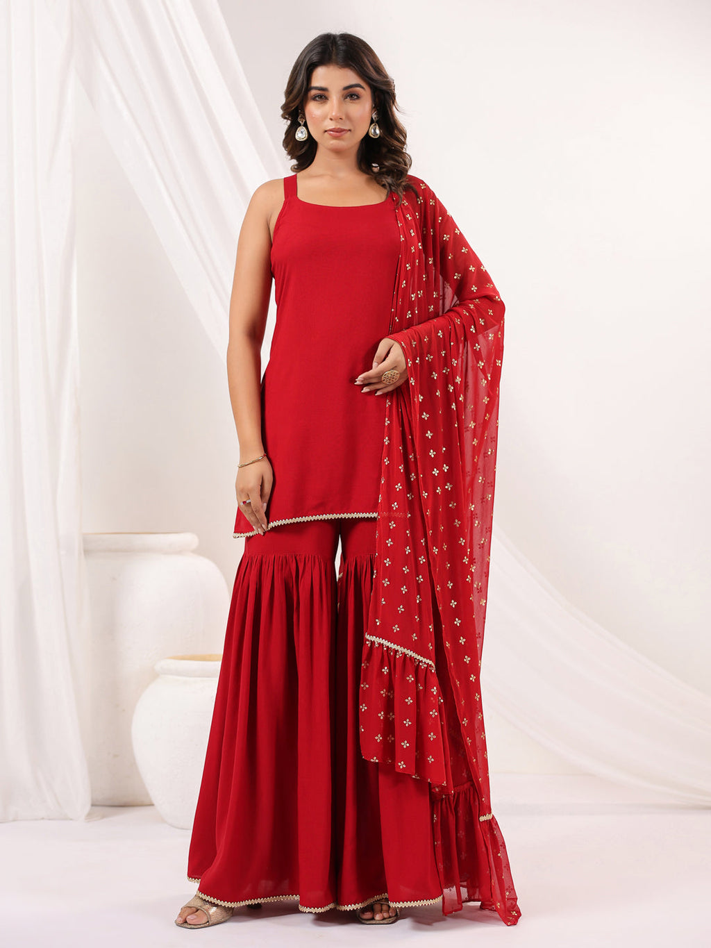 Janasya Dark Rayon Solid Straight Kurta Set