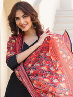 Janasya Dark Silk Blend Solid Straight Kurta Set