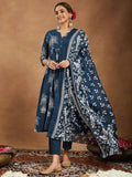 Janasya Bright Cotton Floral A-Line Kurta Set - Distacart