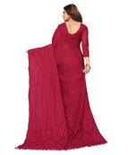 Vamika Net Brasso Maroon Light Weight Trendy Look Bollywood Style Saree