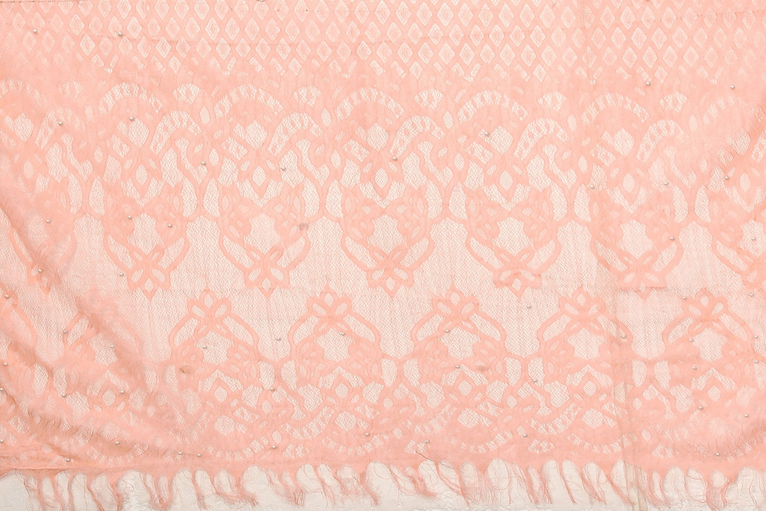 Vamika Net Brasso Peach Light Weight Trendy Look Bollywood Style Saree