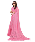 Vamika Net Brasso Pink Light Weight Trendy Look Bollywood Style Saree