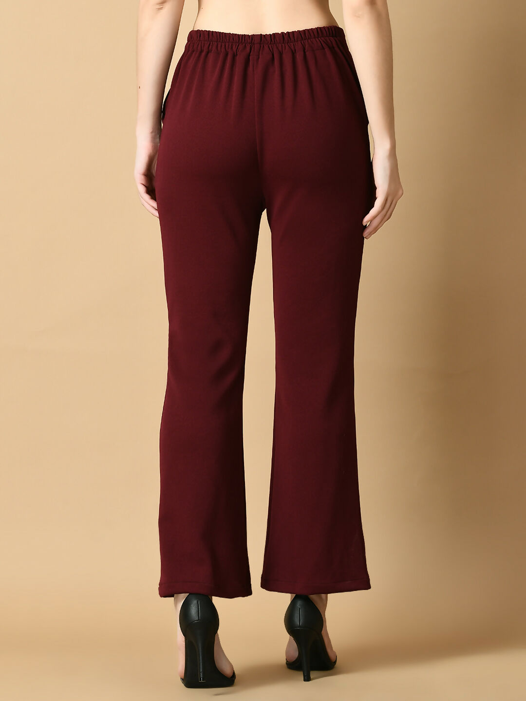 Myshka Women's Magenta Flared Party Trouser