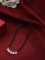 NVR Women Ethnic Gold-Plated Beaded Mangalsutra With Ad Stone - Distacart