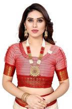 Vamika Weaving White Cotton Silk Saree - Distacart