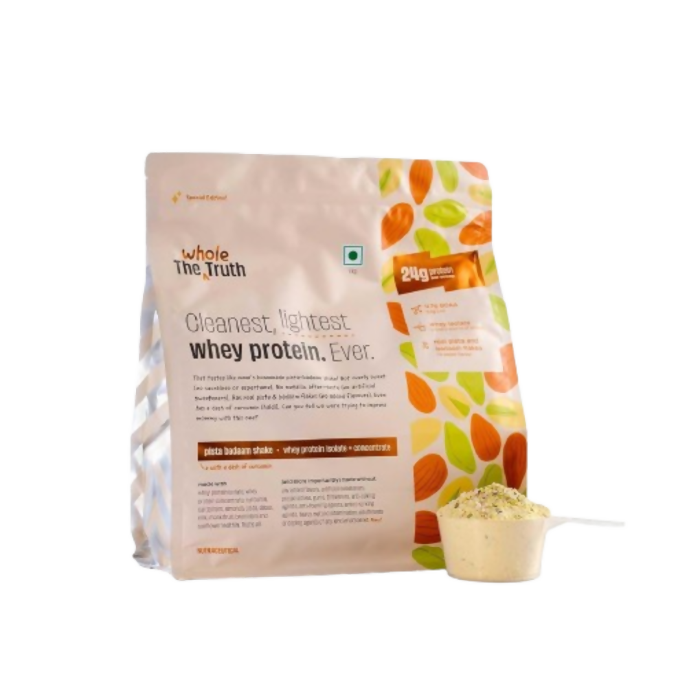 The Whole Truth Whey Protein Isolate+Concentrate - Pista Badaam Shake - Distacart