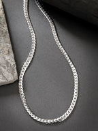 NVR Men's Silver-Plated Stainless Steel Chain