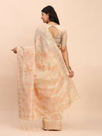 Shree Shyam Fashion Linen Cotton Off White Saree - Distacart