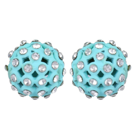 Trendoo Jewelry Gold-Polished Stylish Blue Studs