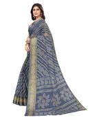 Vamika Linen Jari Border Grey Bollywood Style Saree