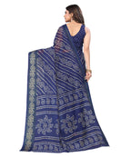 Vamika Linen Jari Border Navy Bollywood Style Saree